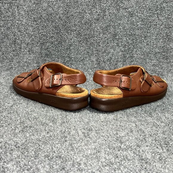 SAS Relaxed Amber Sandals Women's Size 8.5 Brown Leather Buckle Strap Comfort - Picture 6 of 15